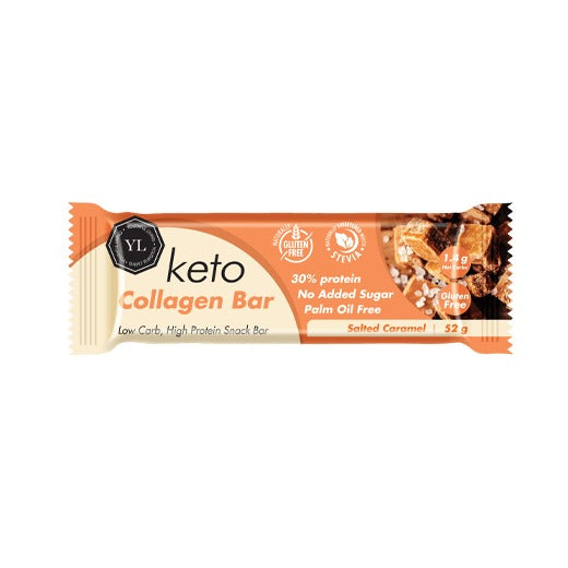 YOUTHFUL LIVING - Keto Collagen Bar Salted Caramel - 52g | One Life Health
