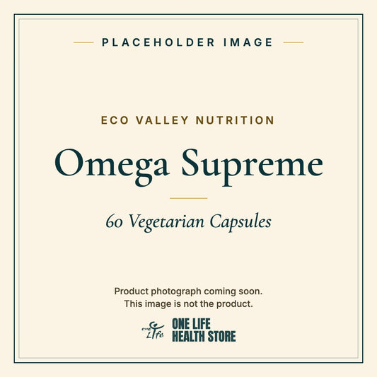 Placeholder image – ECO VALLEY NUTRITION Omega Supreme 60 Vegetarian Capsules photograph coming soon