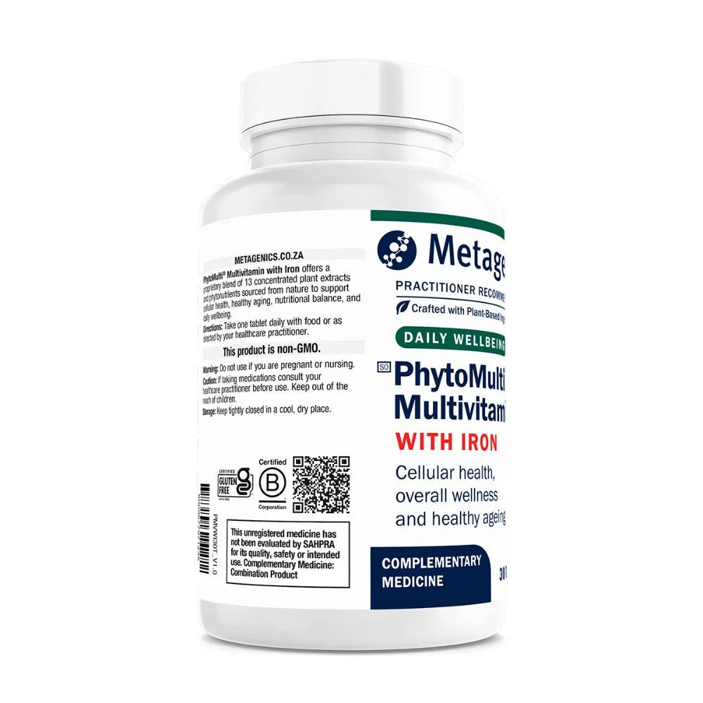 METAGENICS - PhytoMulti with Iron - 30 Tablets | One Life Health