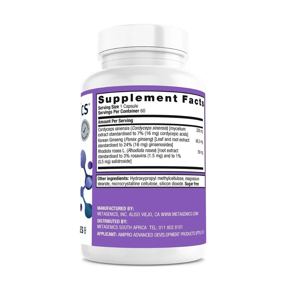 Metagenics Aderest 60 capsules bottle - adaptogenic herbal stress support supplement