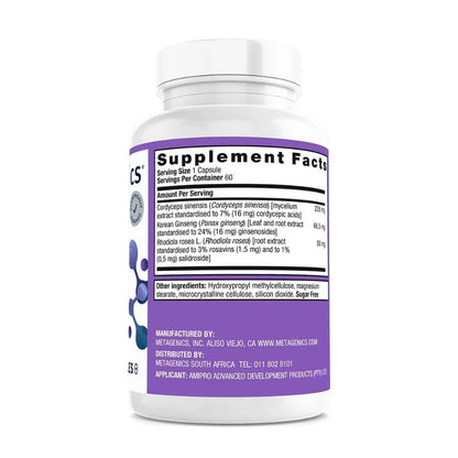 Metagenics Aderest 60 capsules bottle - adaptogenic herbal stress support supplement