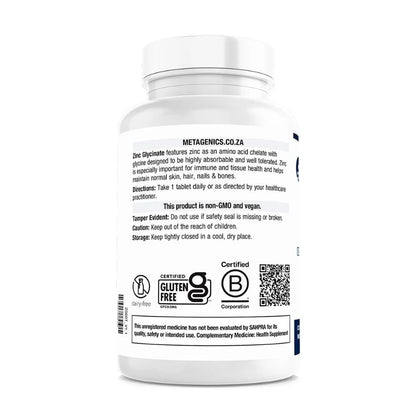 METAGENICS - Zinc Glycinate - 60 Tablets | One Life Health