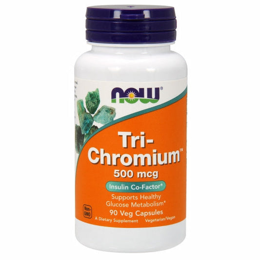 NOW® - Tri-Chromium 500 mcg - 90 Veg Capsules | One Life Health