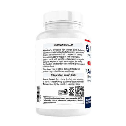 Metagenics AdvaClear 60 capsules liver detoxification support supplement bottle