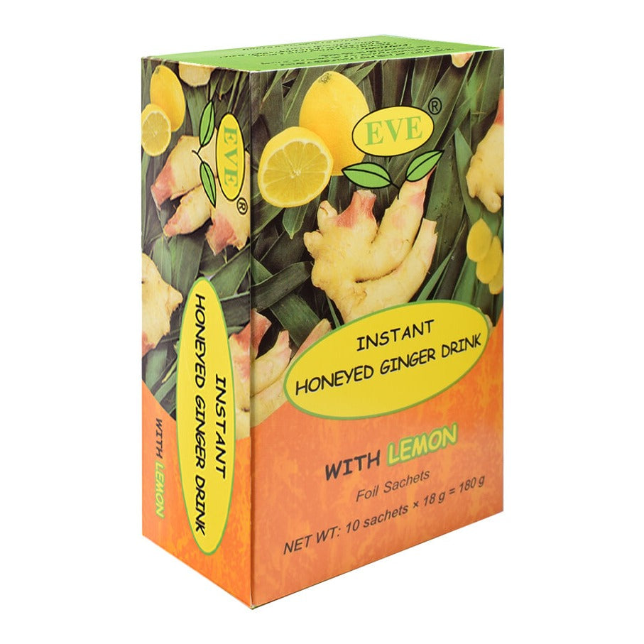 EVE - Instant Honeyed Ginger Drink with Lemon - 10 x 18g Sachets | One Life Health