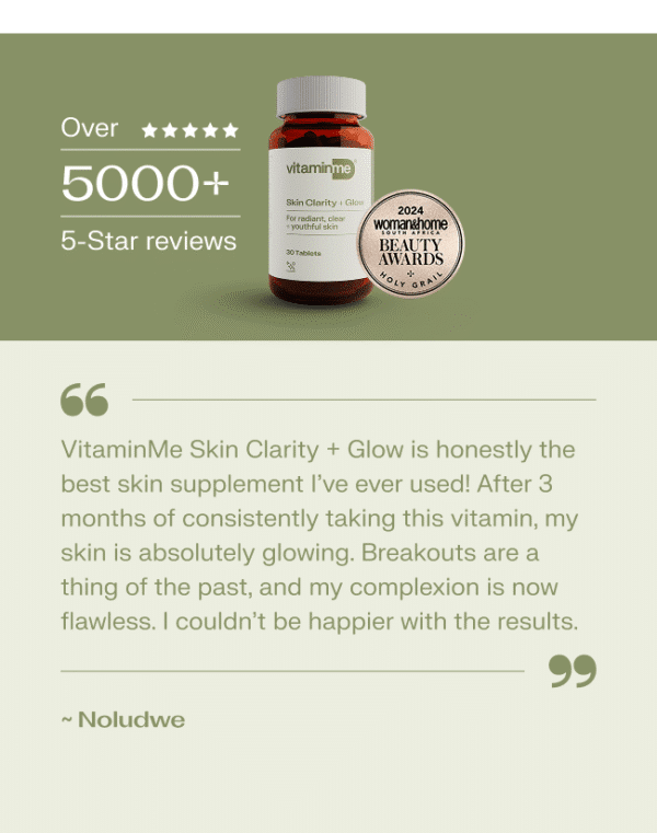 VitaminMe - Skin Clarity + Glow - 30 Veg Capsules