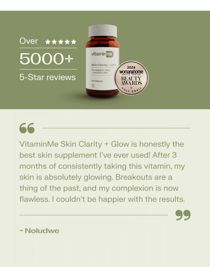 VitaminMe - Skin Clarity + Glow - 30 Veg Capsules