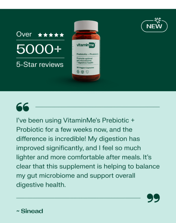 VitaminMe - Prebiotic + Probiotic - 30 Veg Capsules