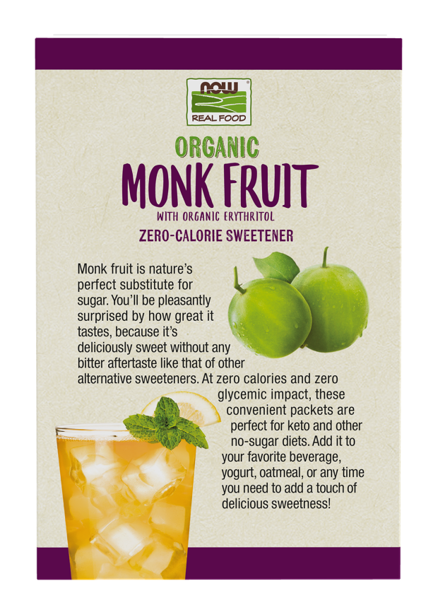NOW® - Monk Fruit with Erythritol - 70×1g Packets | One Life Health