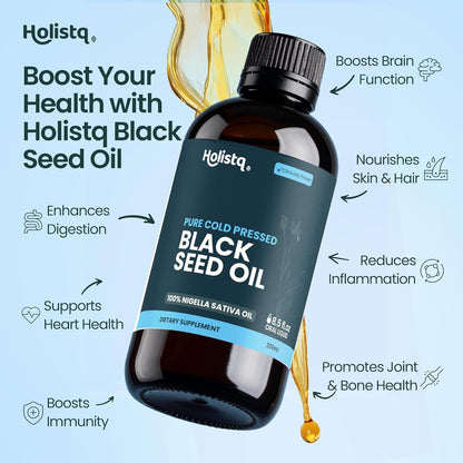 HOLISTQ - Pure Cold Pressed Black Seed Oil - 250ml | One Life Health
