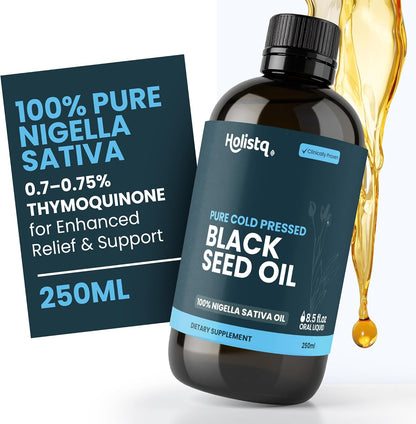 HOLISTQ - Pure Cold Pressed Black Seed Oil - 250ml | One Life Health