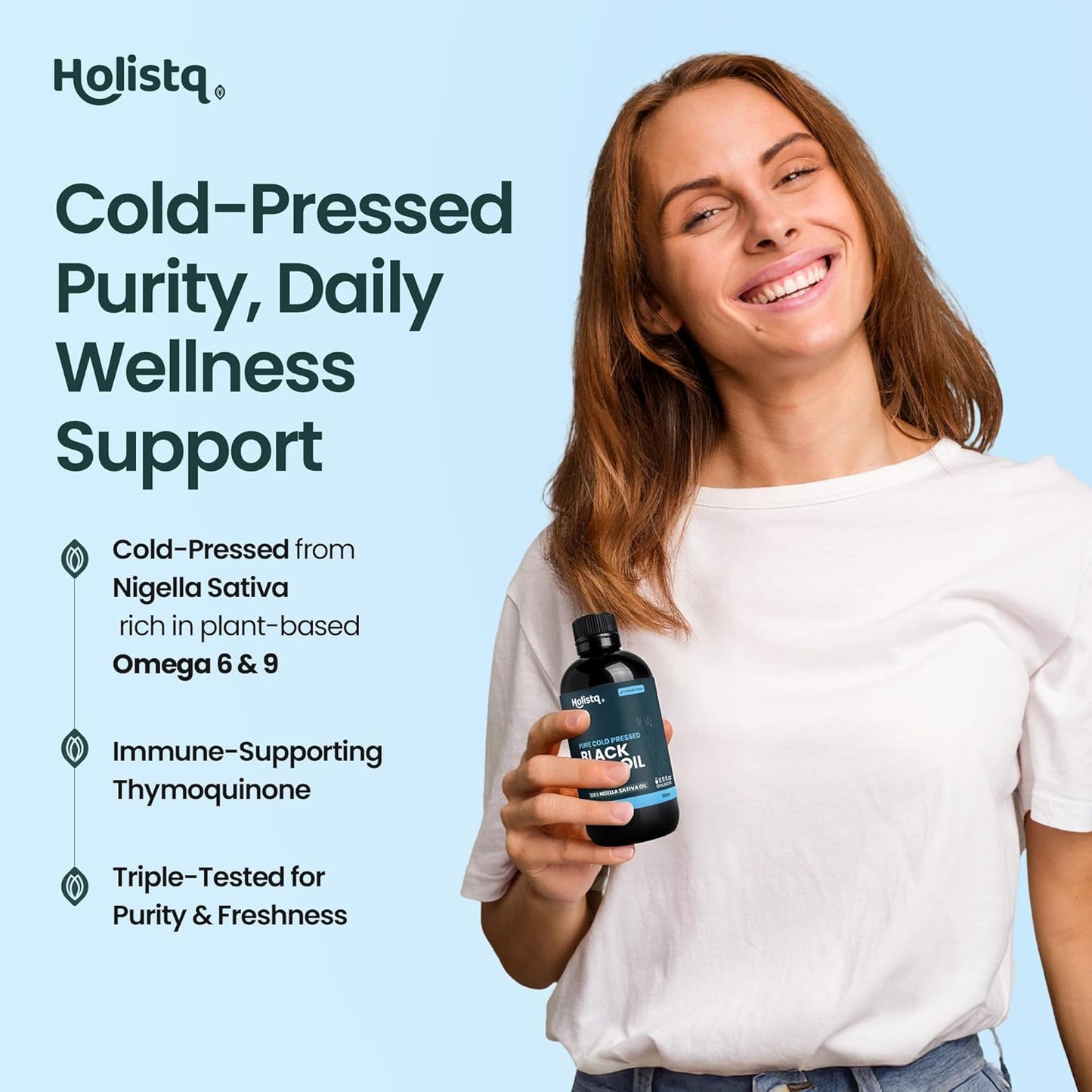 HOLISTQ - Pure Cold Pressed Black Seed Oil - 250ml | One Life Health