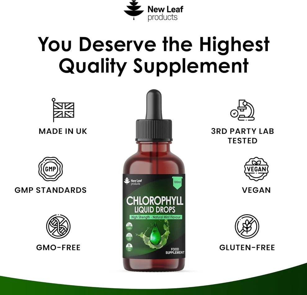 NEW LEAF - Chlorophyll Liquid - 100ml Drops
