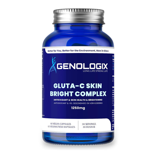 GENOLOGIX - Gluta-C Skin Bright Complex 1250mg - 60 Veg Capsules | One Life Health