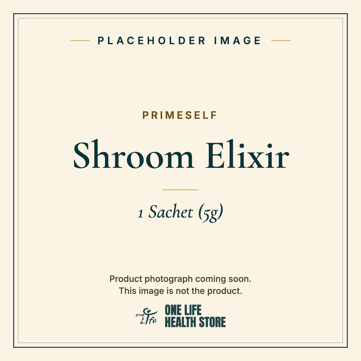 Placeholder image – PRIMESELF Shroom Elixir 1 Sachet (5g) photograph coming soon