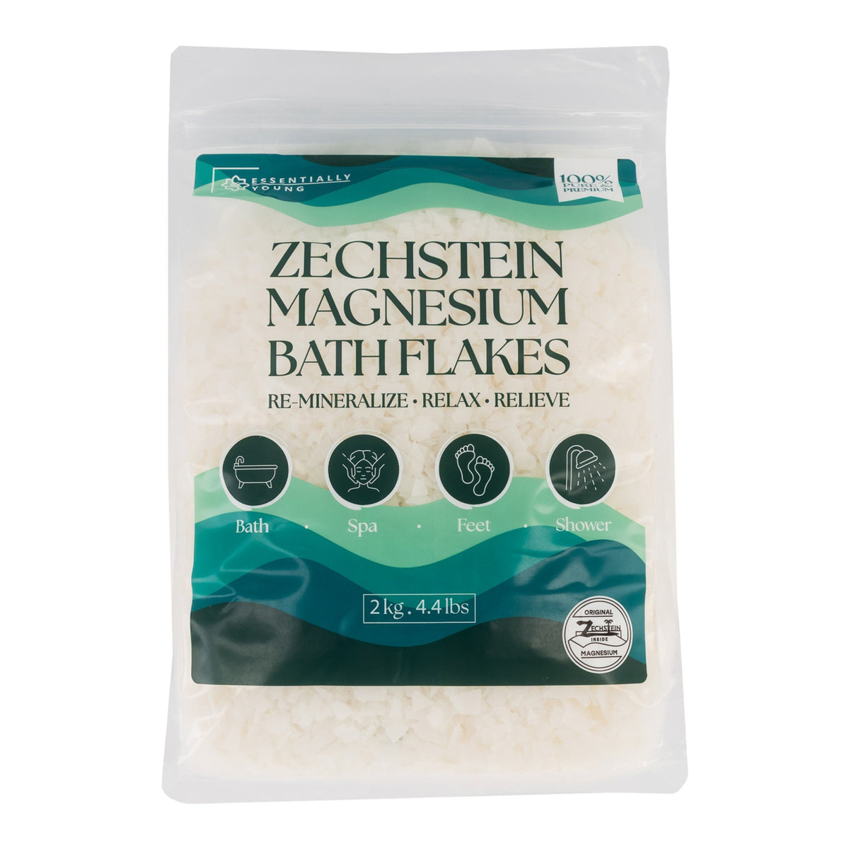 ESSENTIALLY YOUNG - Magnesium Bath Flakes - 2kg | One Life Health