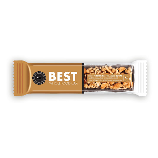 YOUTHFUL LIVING - Best Wholefood Bar Salted Caramel & Dark Chocolate - 50g | One Life Health
