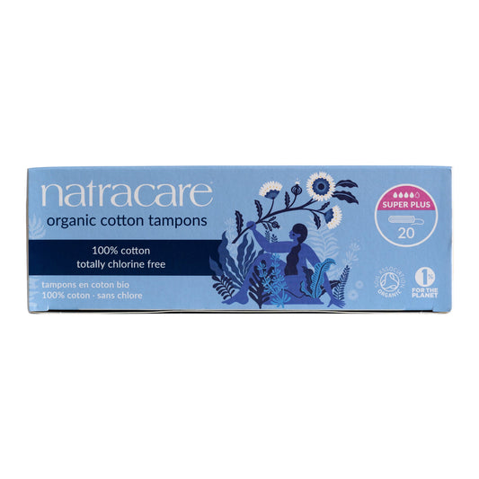 NATRACARE - Organic Cotton Tampons Super Plus - 20 Tampons | One Life Health