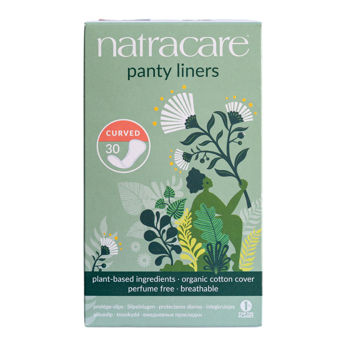 NATRACARE - Curved Panty Liners - 30 Liners | One Life Health