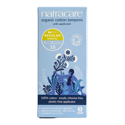 NATRACARE - Organic Cotton Tampons with Applicator Regular - 16 Tampons | One Life Health