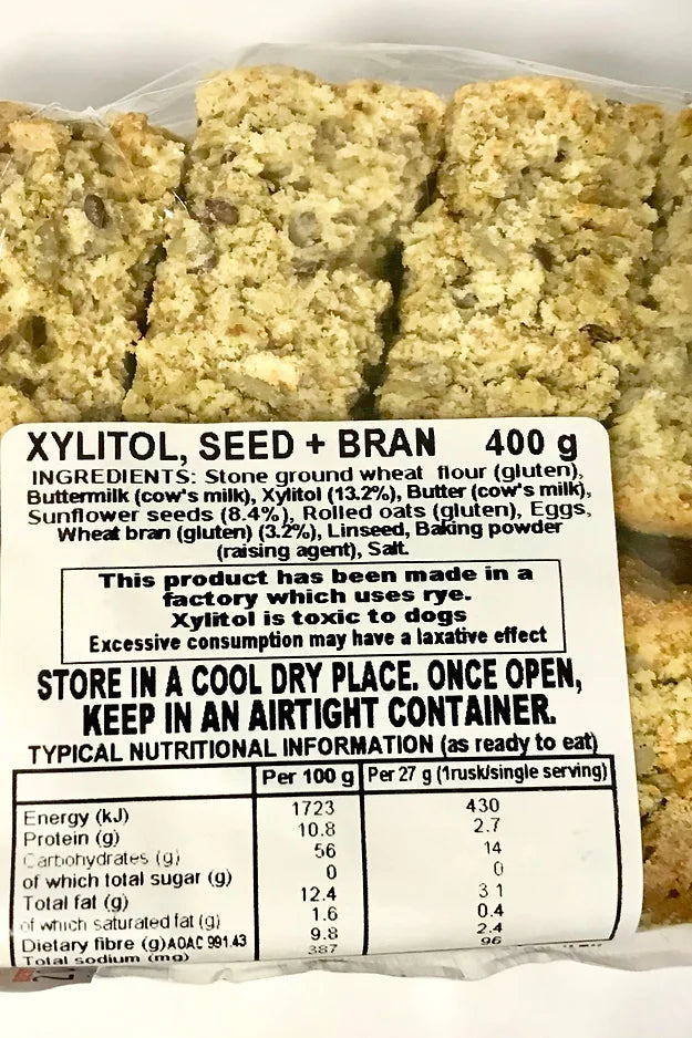BEA'S RUSKS - Xylitol Seed & Bran - 400g | One Life Health