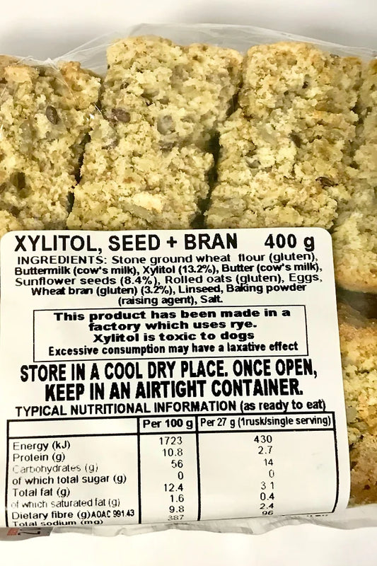 BEA'S RUSKS - Xylitol Seed & Bran - 400g | One Life Health