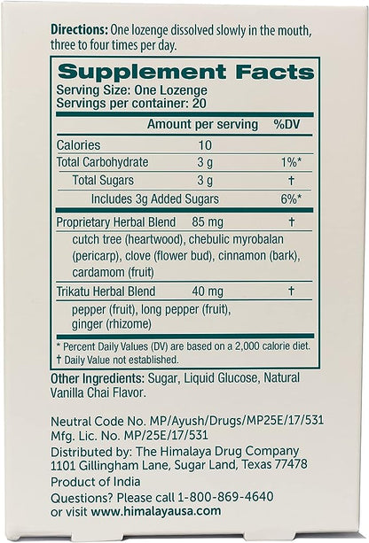 HIMALAYA - Koflet Lozenges Vanilla Chai 20s | One Life Health