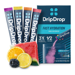 DRIPDROP - Electrolyte Hydration Powder Bold Variety - 8 Sachets