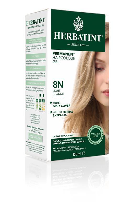 NATURE’S COLOURS - Herbatint Permanent Colour - 8N Light Blonde | One Life Health