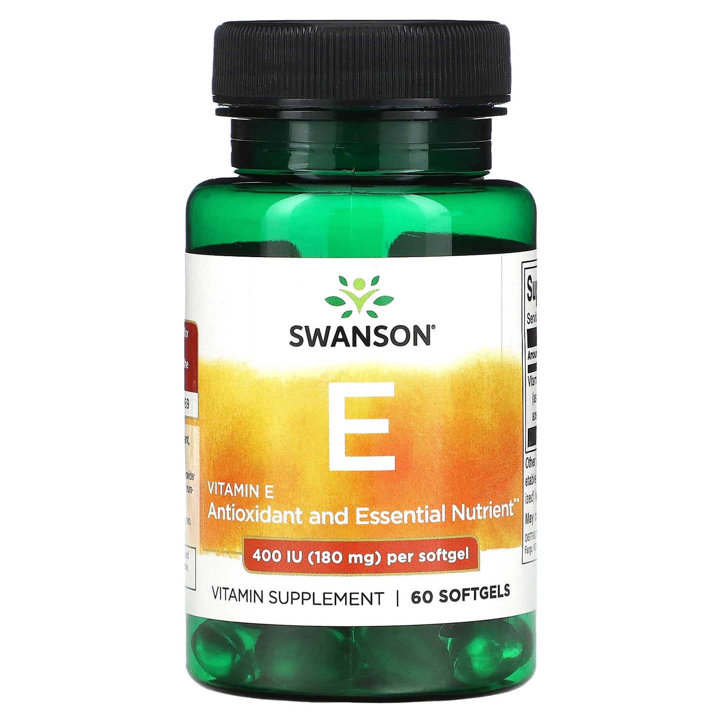 SWANSON - Vitamin E 400 IU 180 mg - 60 Softgels | One Life Health