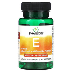 SWANSON - Vitamin E 400 IU 180 mg - 60 Softgels