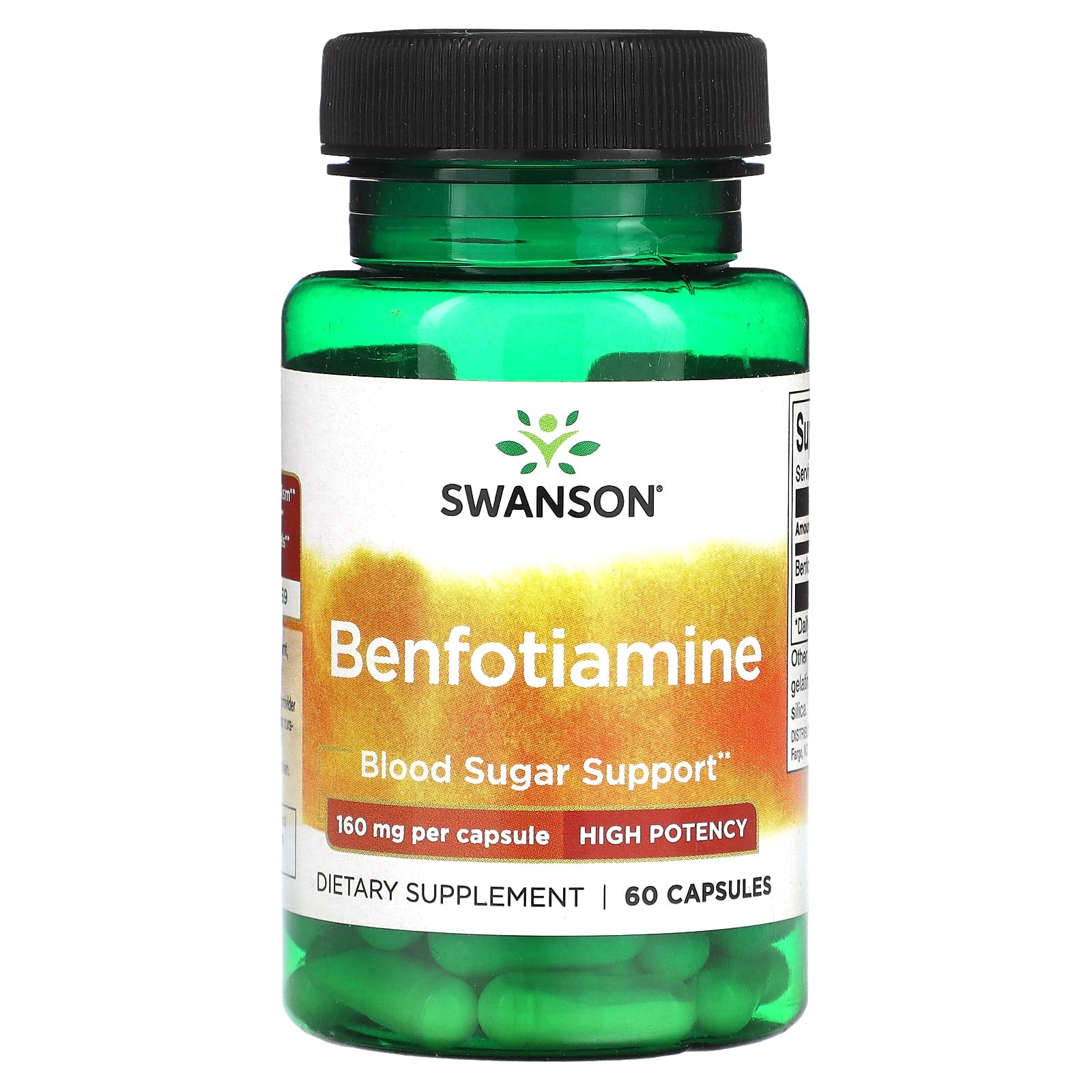 SWANSON - Benfotiamine High Potency 160 mg - 60 Capsules | One Life Health