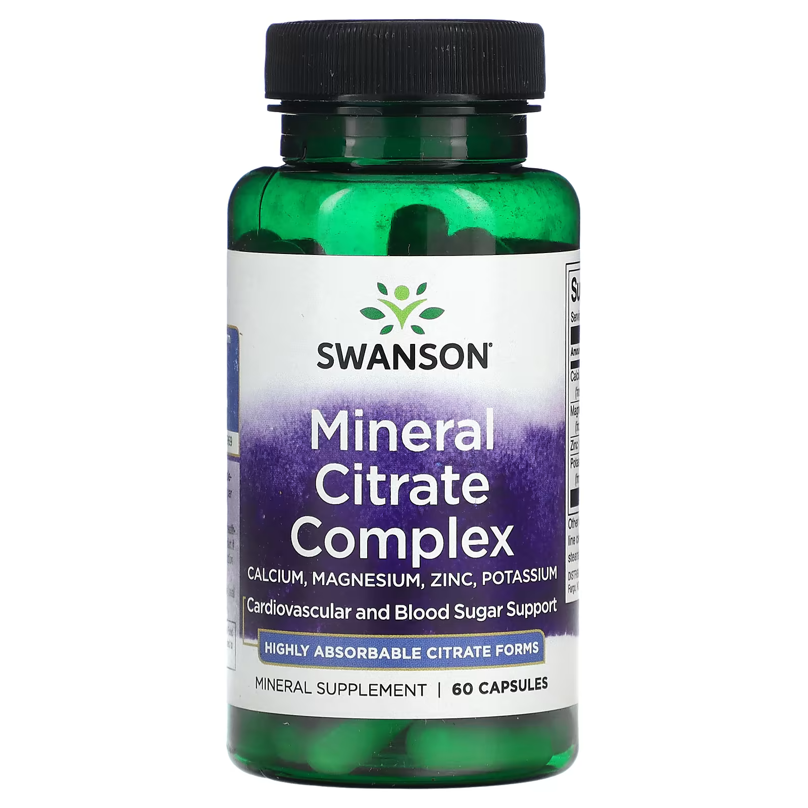 SWANSON - Mineral Citrate Complex - 60 Capsules | One Life Health