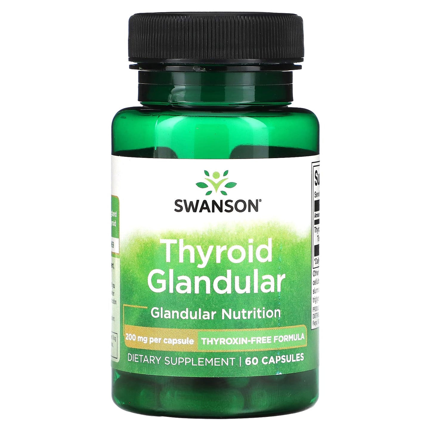 SWANSON - Thyroid Glandular 200 mg - 60 Capsules | One Life Health