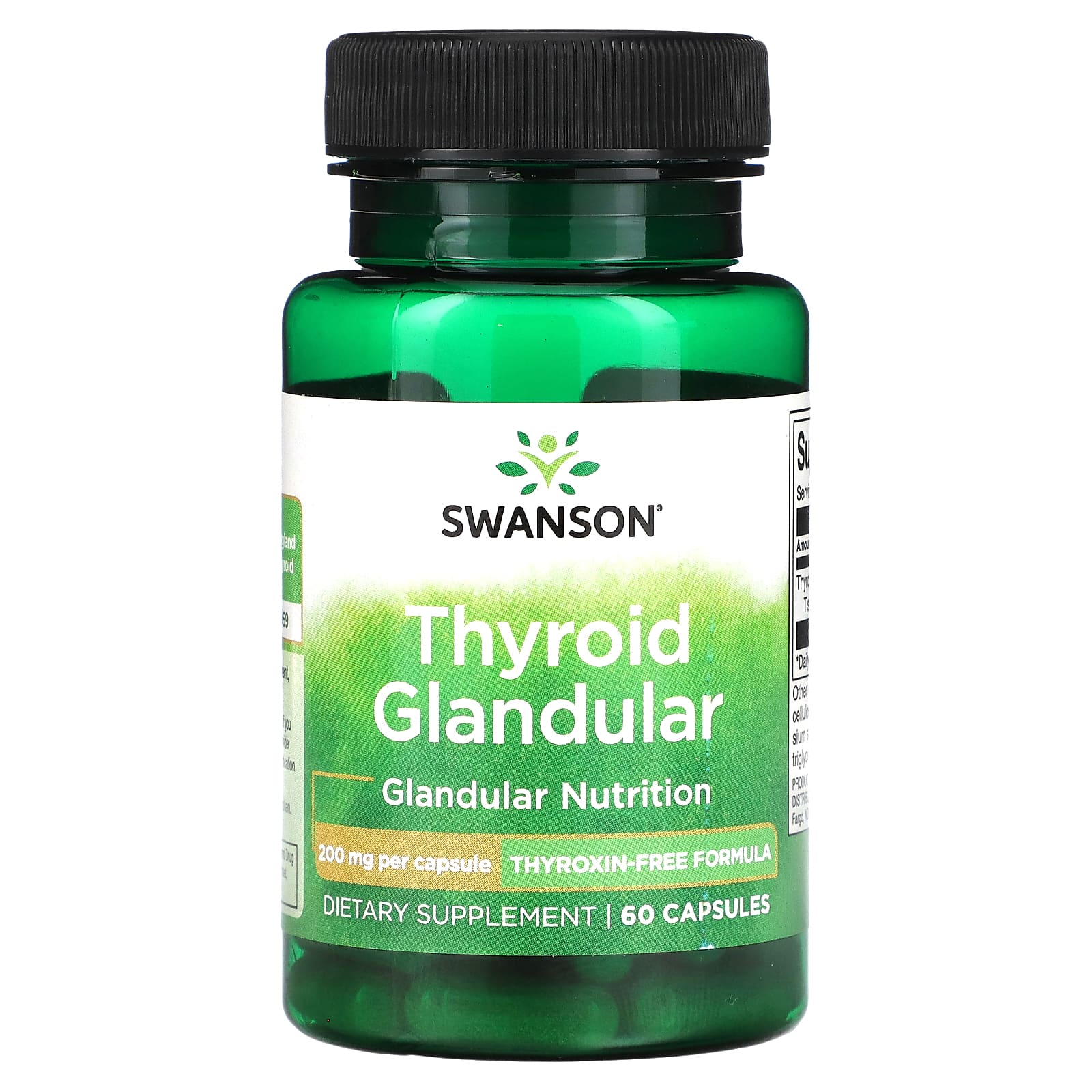 SWANSON - Thyroid Glandular 200 mg - 60 Capsules | One Life Health