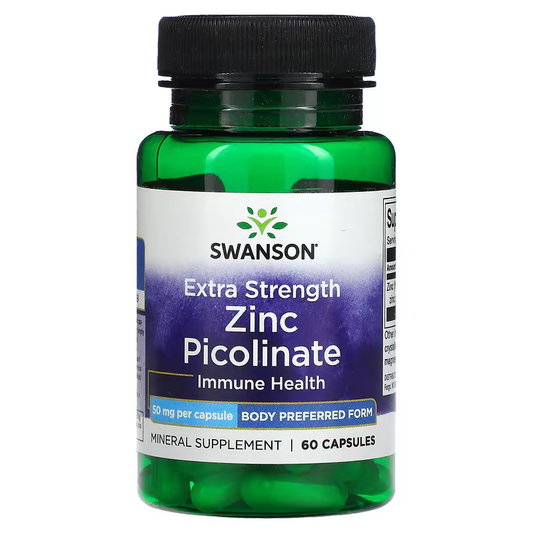 SWANSON - Extra Strength Zinc Picolinate 50 mg - 60 Capsules | One Life Health