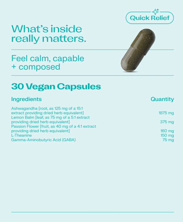 VitaminMe - Anxiety + Stress Relief - 30 Veg Capsules