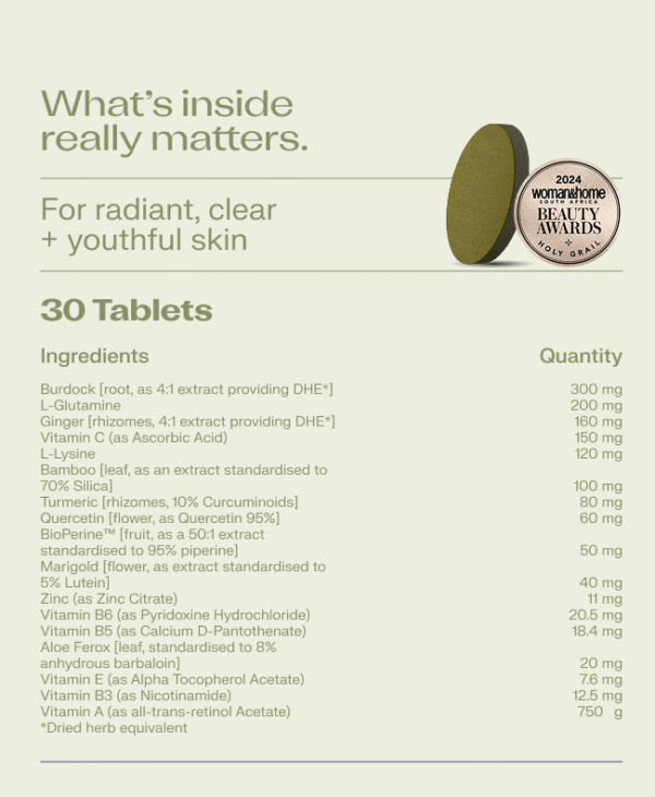 VitaminMe - Skin Clarity + Glow - 30 Veg Capsules