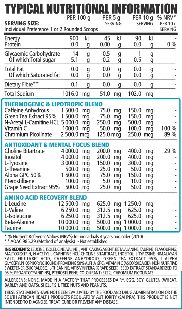 NPL - Amino Burn Strawberry Kiwi - 200g | One Life Health