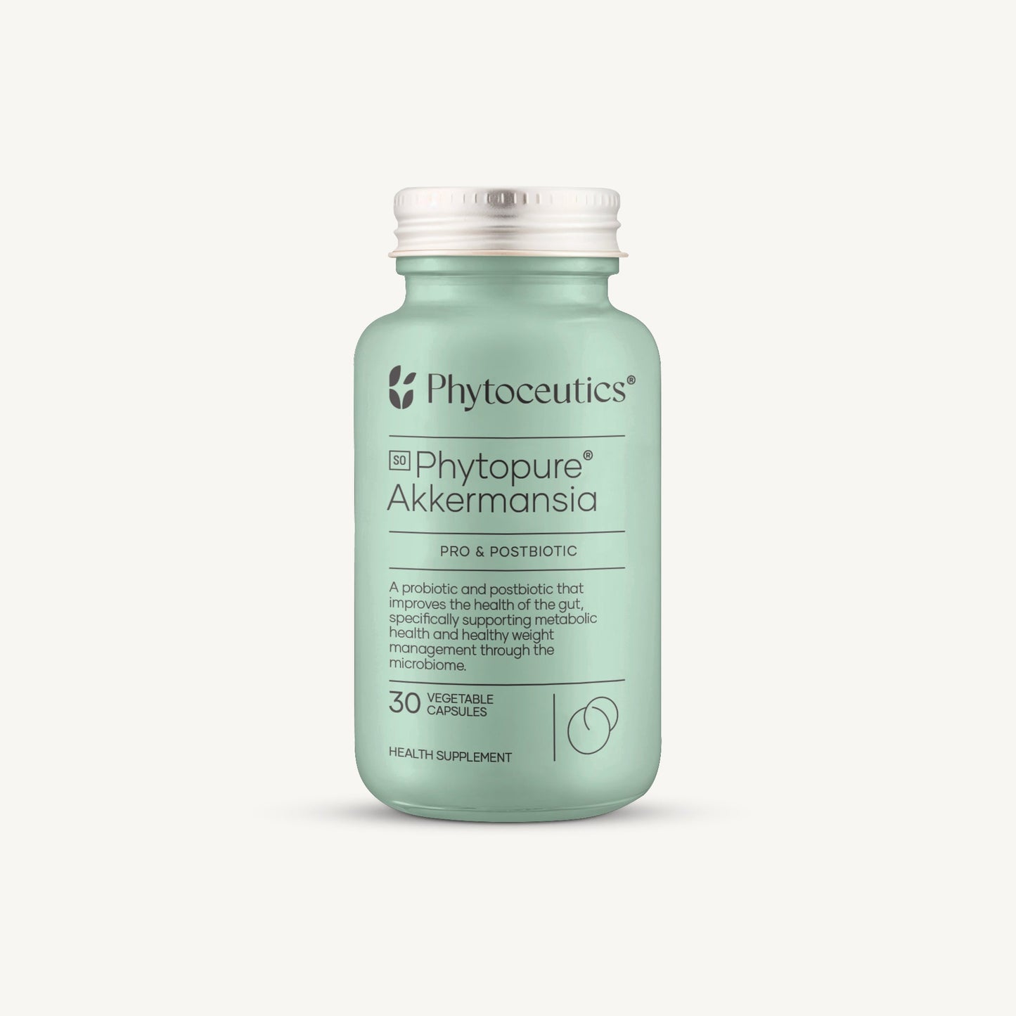 PHYTOCEUTICS - Phytopure® Akkermansia Pro & Postbiotic - 30 Veg Capsules