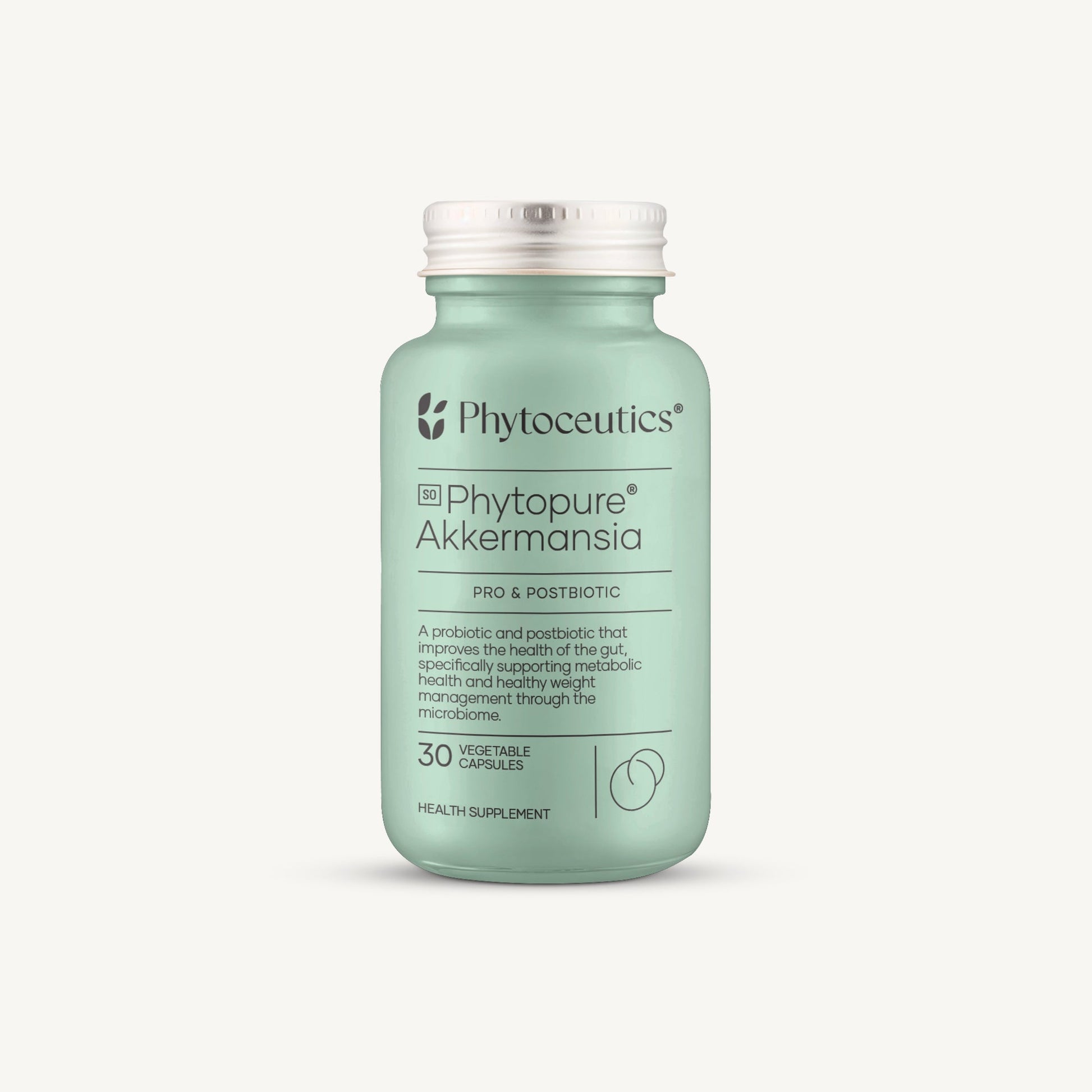 PHYTOCEUTICS - Phytopure® Akkermansia Pro & Postbiotic - 30 Veg Capsules