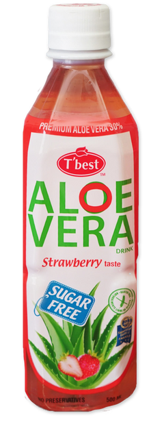 T'BEST - Aloe Vera Strawberry Sugar Free - 500ml