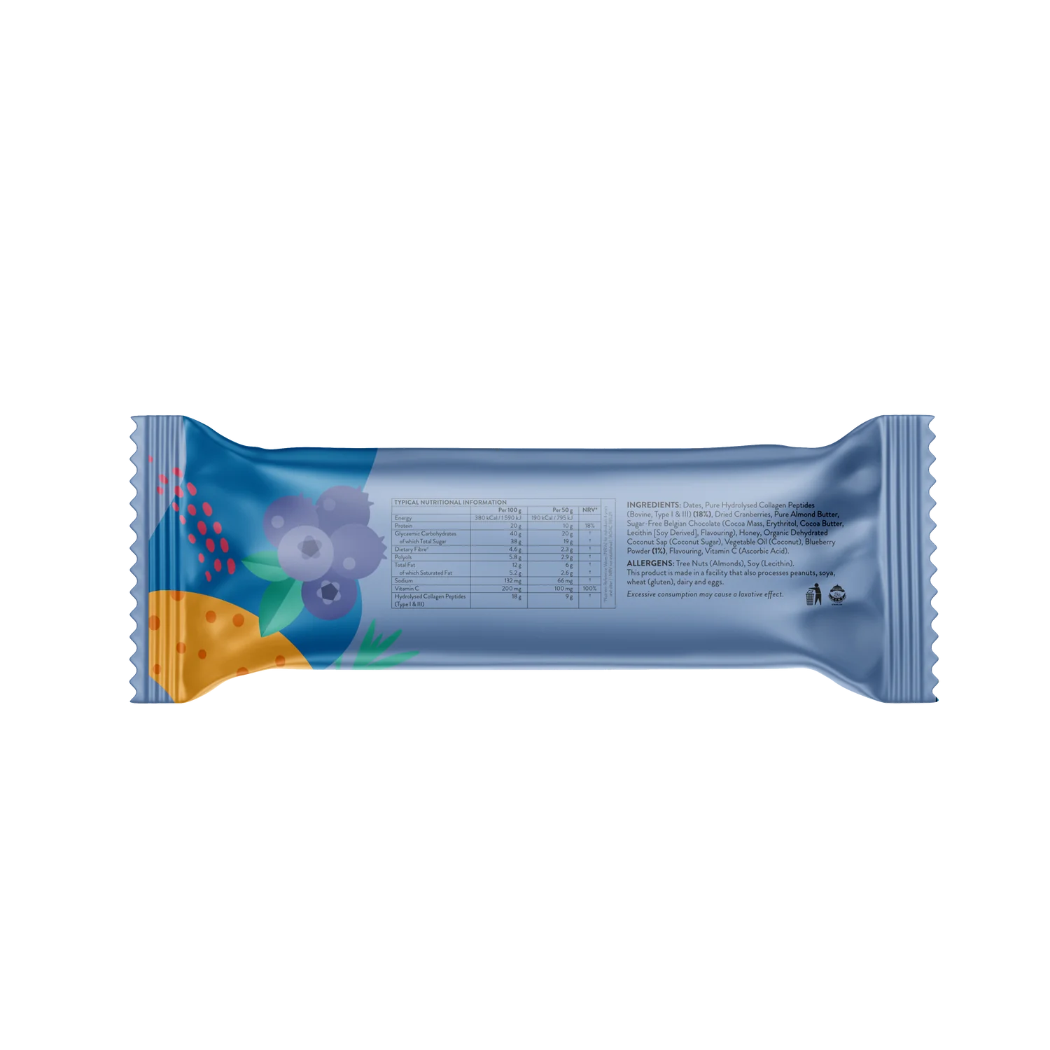BEAUTY GEN - Collagen Bar Blueberry 50g | One Life Health