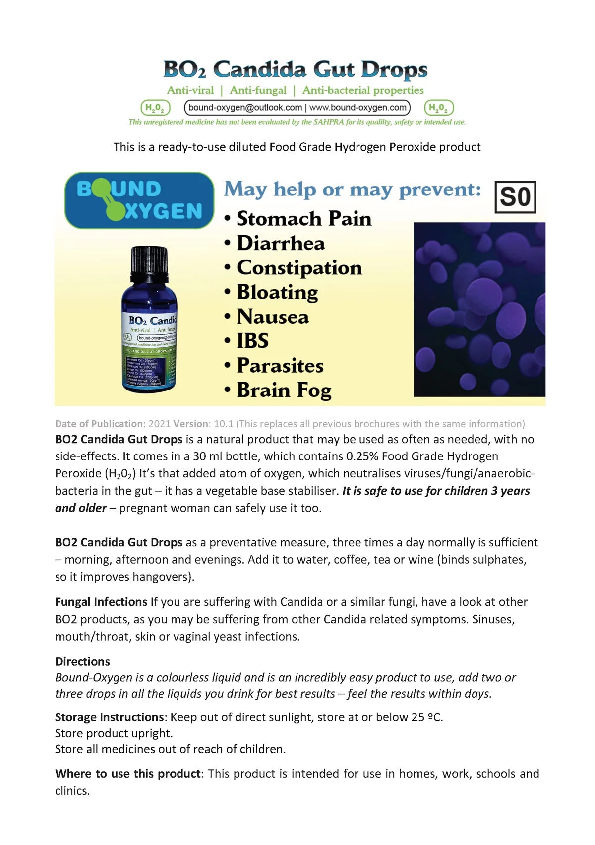 BOUND OXYGEN - Candida Gut Drops - 30ml | One Life Health