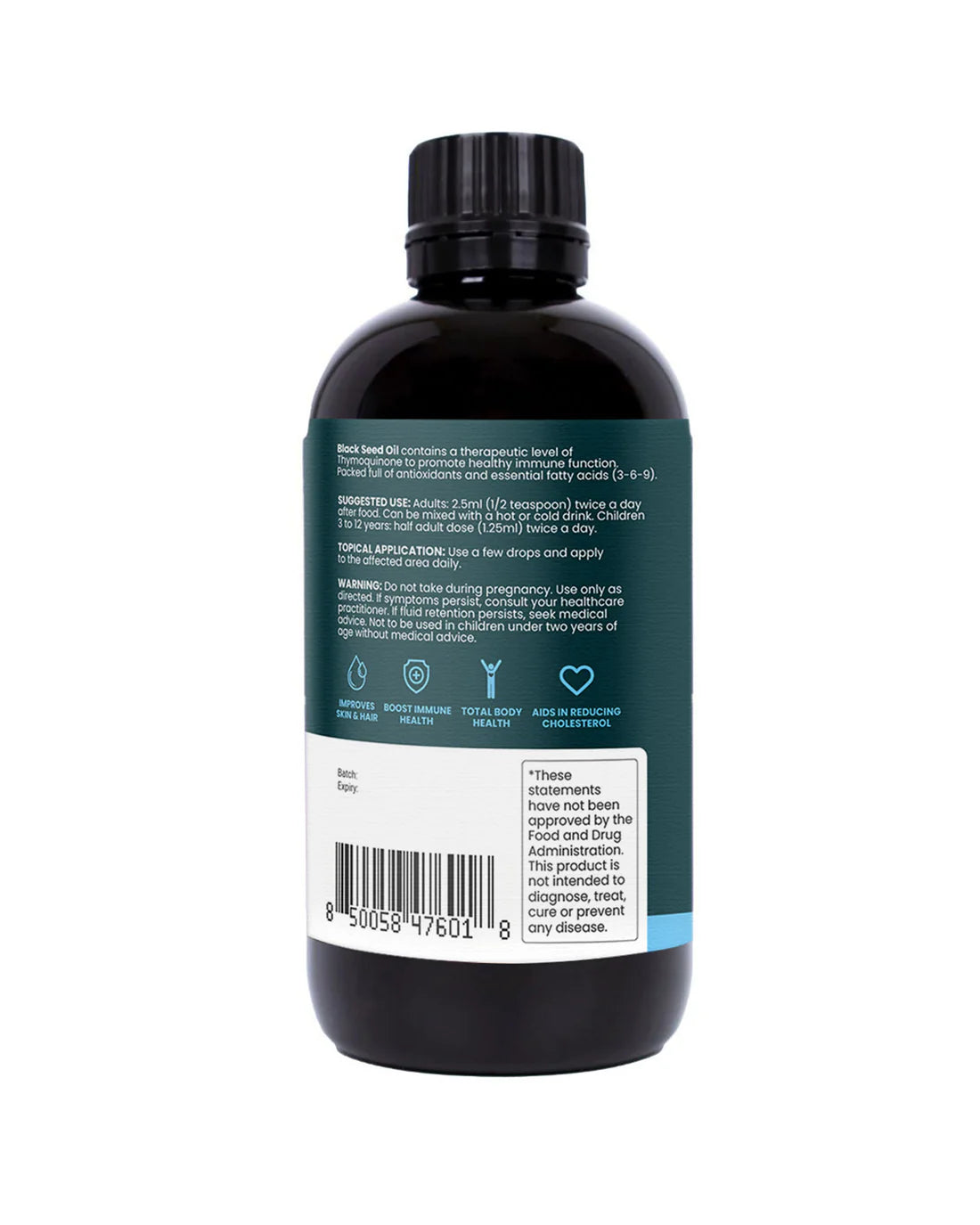 HOLISTQ - Pure Cold Pressed Black Seed Oil - 250ml | One Life Health