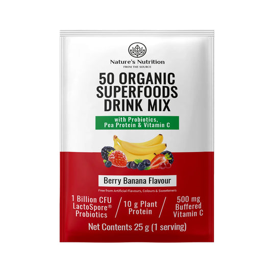 NATURE'S NUTRITION - Berry Banana Superfoods Drink Mix Sachets 25g | One Life Health
