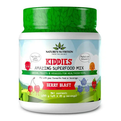 NATURE'S NUTRITION - Kiddies Superfoods Drink Mix Berry Blast 400g | One Life Health