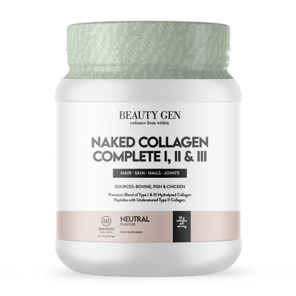 BEAUTY GEN - Naked Collagen Complete I, II & III 600g | One Life Health