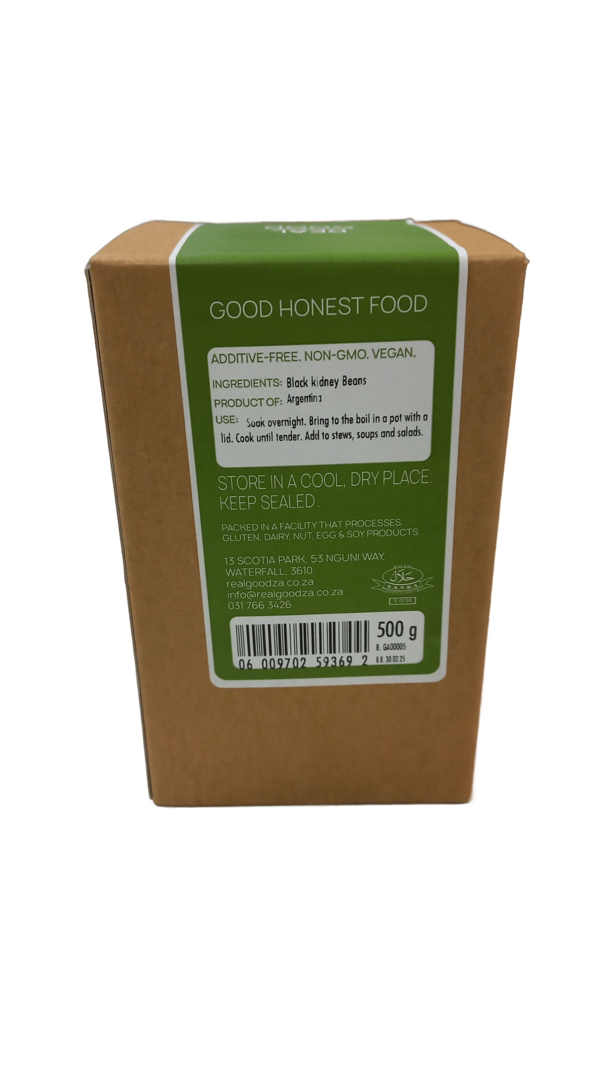 REAL GOOD - Black Kidney Beans - 500g | One Life Health