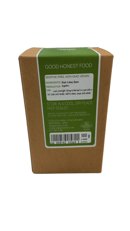REAL GOOD - Black Kidney Beans - 500g | One Life Health
